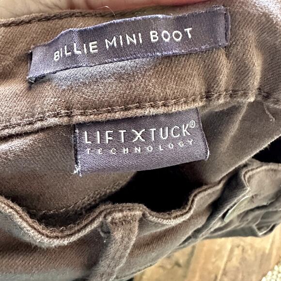 NYDJ Walnut Brown Billie Mini Boot Sz 10 5P Jeans LiftxTuck Slimming Smoothing - Picture 6 of 7